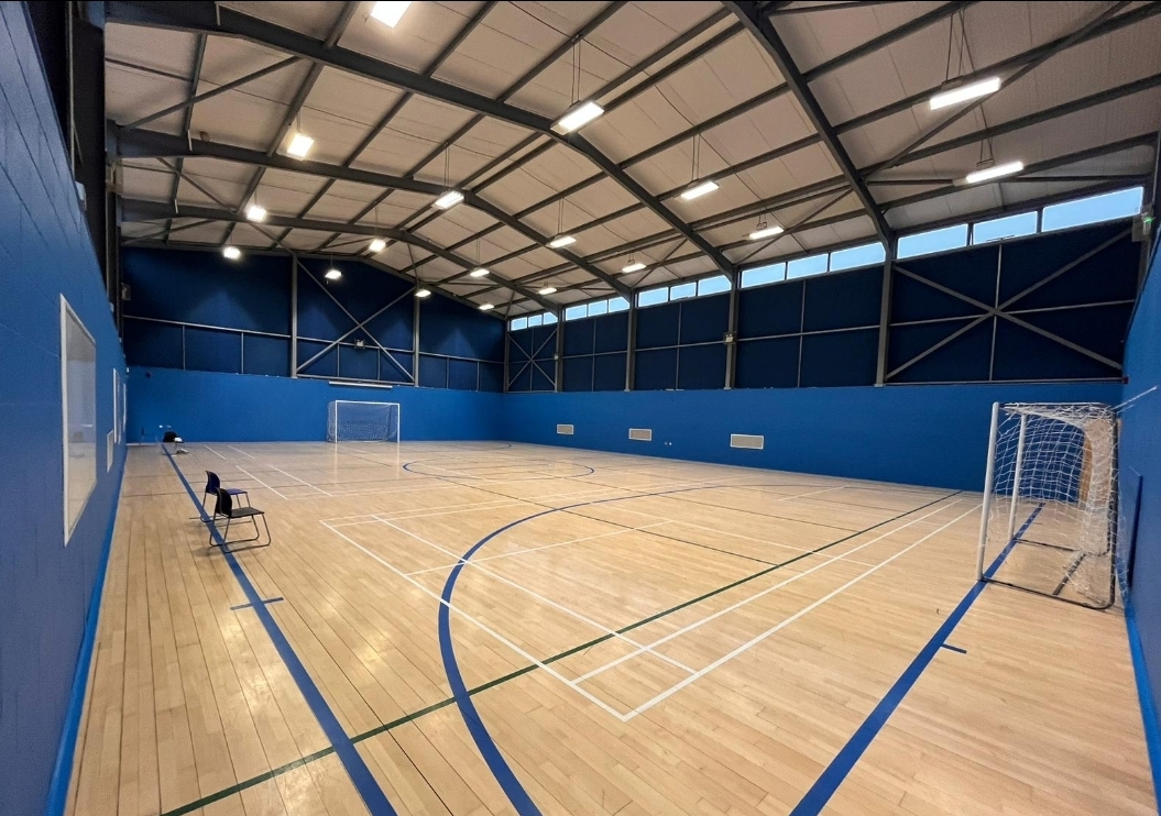 Sports hall repaint in an Essex school